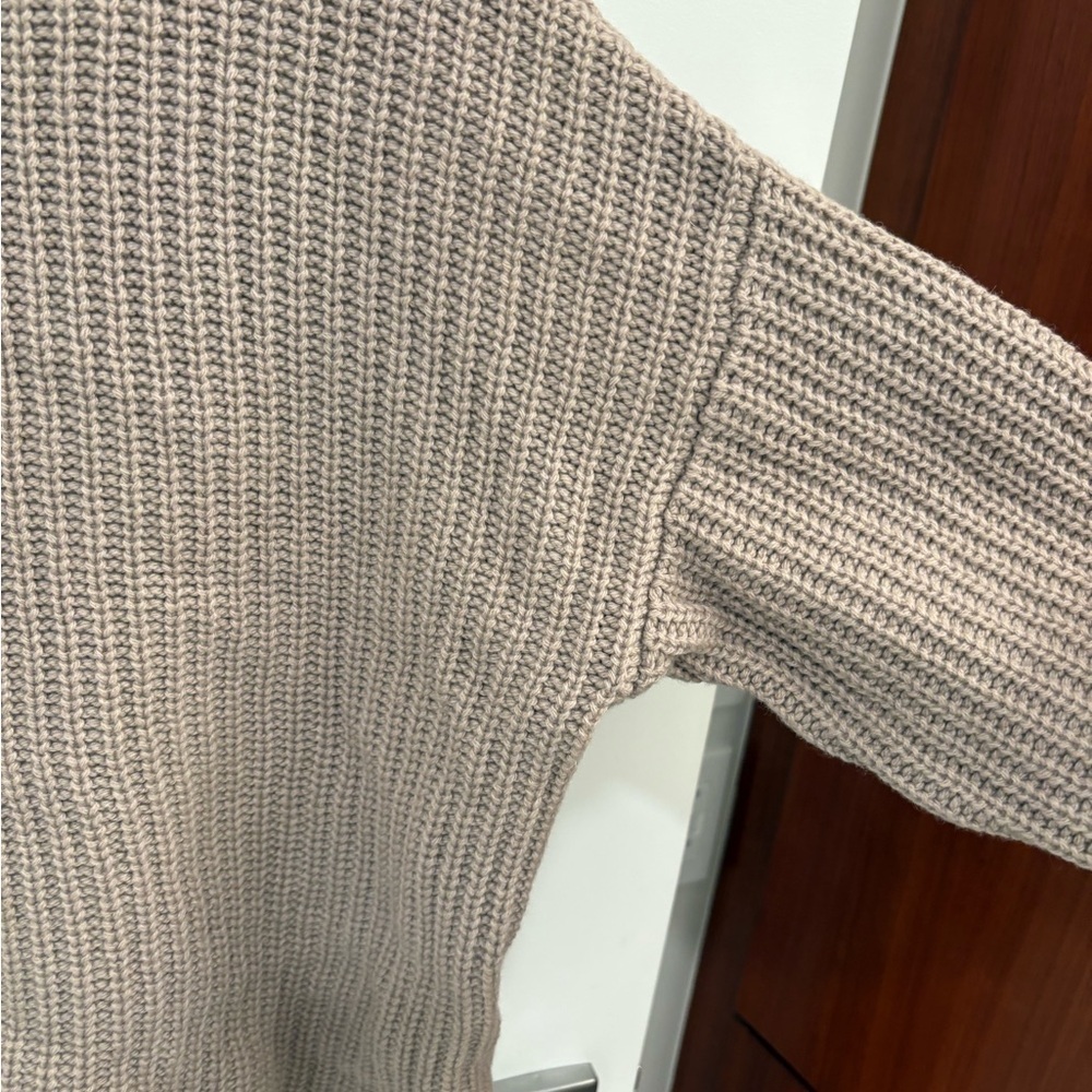 Vince Brown Boatneck Yak Wool Knit Cropped Sweater Size XS - Picture 7 of 13